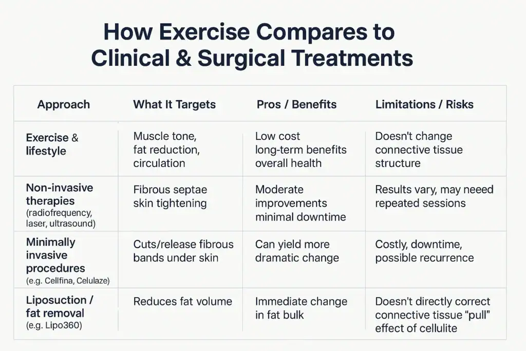Sculpting Your Bum: Can Toning Exercises Really Reduce Cellulite? 2 How exercise compares to treatments from Lipo 360 Halesowen
