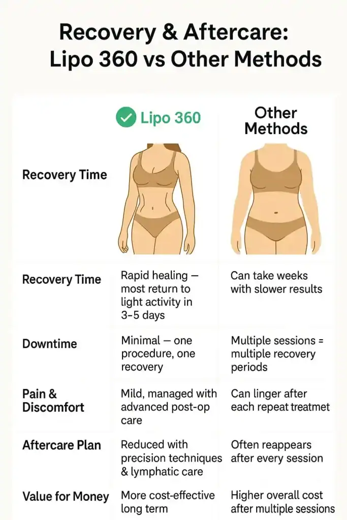 Recovery and Aftercare for Fat-Dissolving Surgery 2 Table to show fat dissolving injection aftercare Halesowen