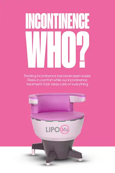 LIPO360 EMS Chair Can Help with Urinary Incontinence 2 Image of a urinary incontinence treatment seat Halesowen